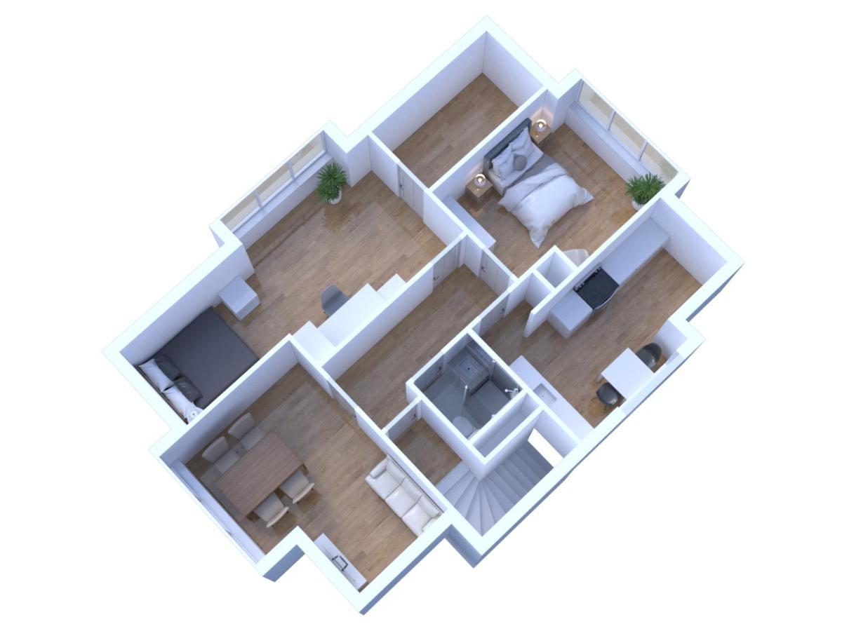 3ZKB Apartment, 75qm mit Parkplatz, zentral, ruhig, hell, top Ausstattung, Klima, Ideal für Paare, Familie und Business in OL, Etage2 DG Oldenburg Exterior foto